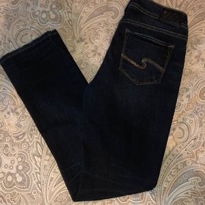 Silver Mid Straight Leg Jeans